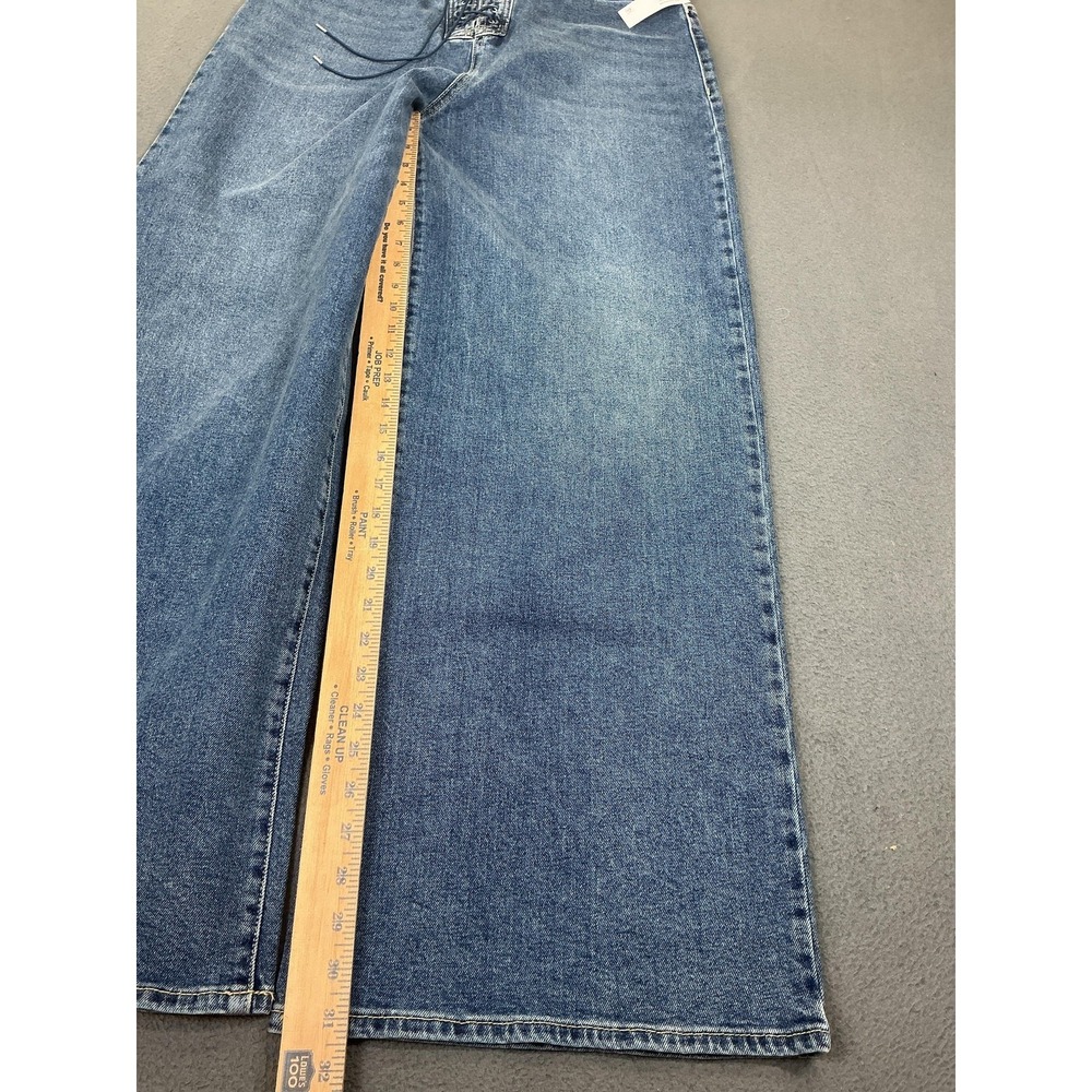 Jessica Simpson Jeans Womens 12 Medium Wash Laceup High Rise Wide Leg Denim - Picture 3 of 11